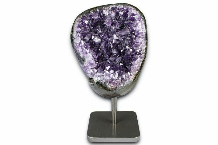 Purple Amethyst Geode On Metal Stand - Uruguay #368769